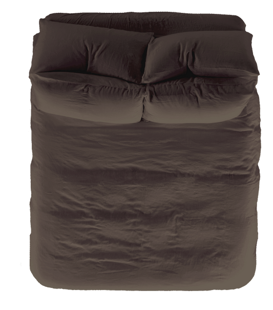 Vintage Linen Duvet Cover - Bark