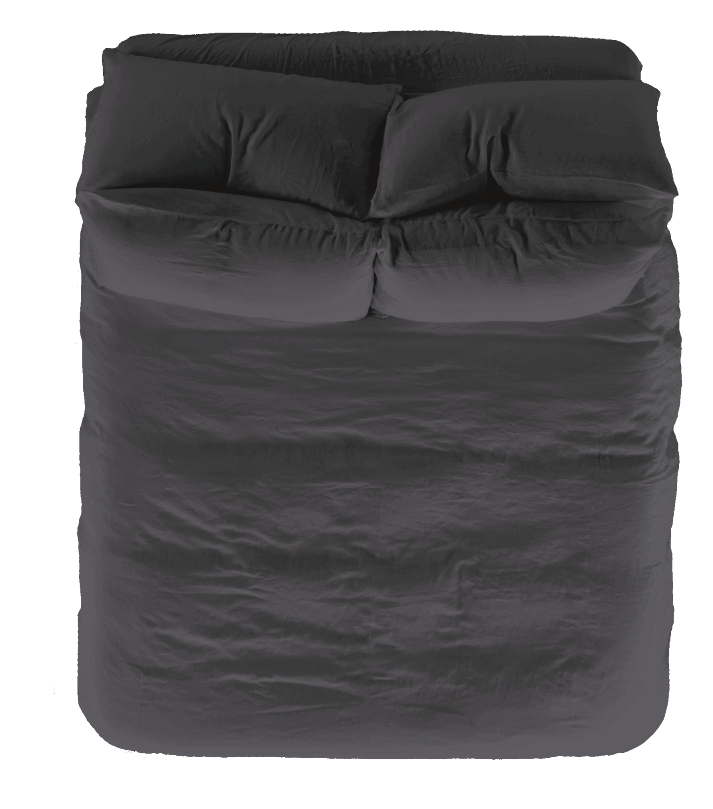 Vintage Linen Duvet Cover - Coal