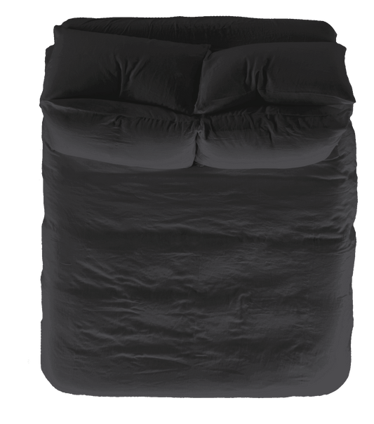 Vintage Linen Duvet Cover - Smoke