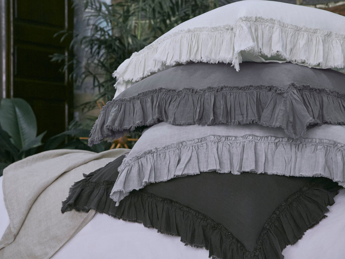 Tat Linen Sham Single - Coal