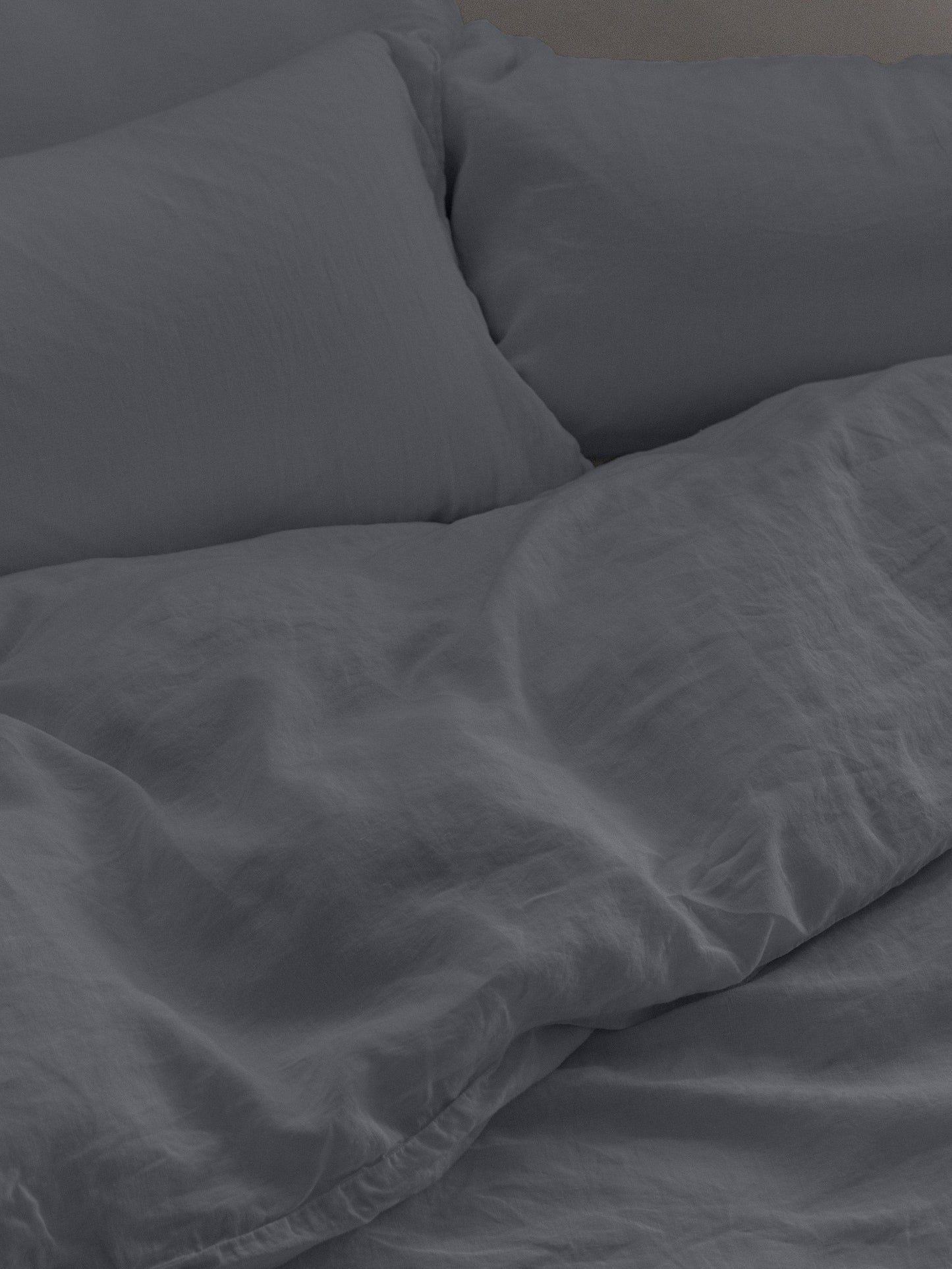 Vintage Linen Duvet Cover - Coal