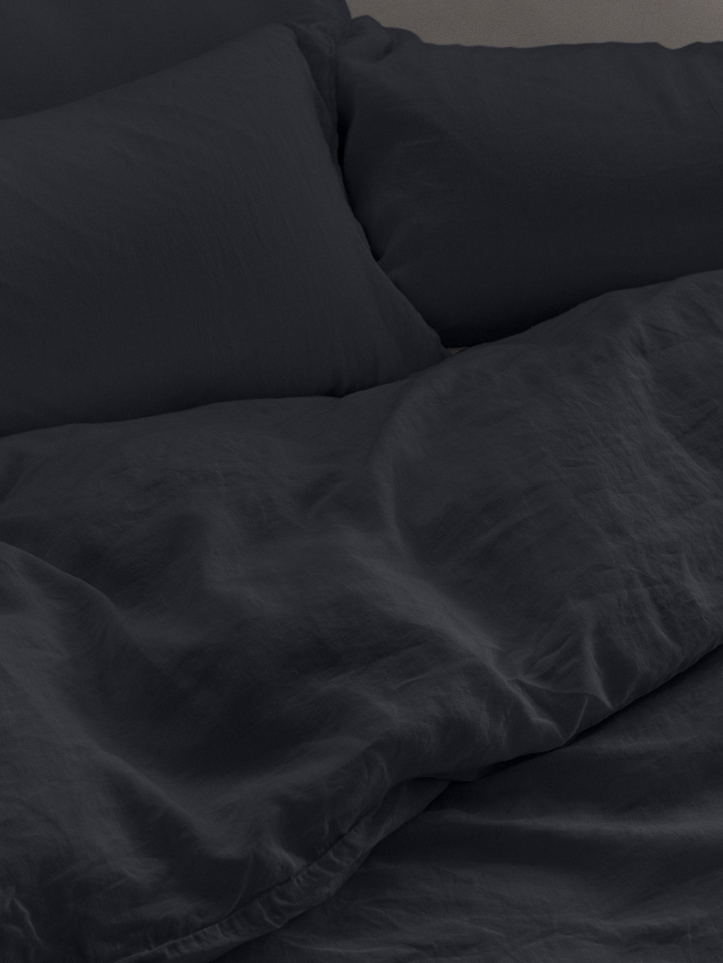 Vintage Linen Duvet Cover - Smoke